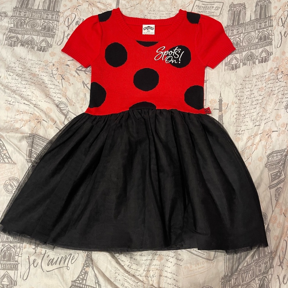 Miraculous Spots On! Red and Black Kids Dress size S(6-6X)